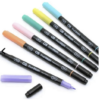 Estojo Marcador Artístico CIS Ponta Pincel Aquarelavél Brush 6 Cores Pastel - Image 2