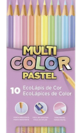 Lápis de cor 10 cores Tom Pastel Multicolor