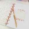 Caderno de disco inteligente Floral Elegante Folhas decoradas Tamanho A5 (médio) - Image 3