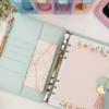 Fichário Luxo com Folhas Decoradas Tam A5 (médio) - Imagem 4