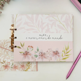 Scrapbook Argolado Temático Mães com 30 Folhas