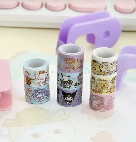 Kit com 9 mini washi tapes com suporte Sanrio - Image 3