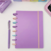 Caderno Inteligente A5 Lilás Chuva de Verão