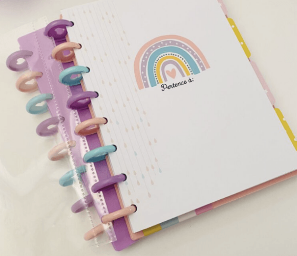 Caderno Inteligente A5 Lilás Chuva de Verão - Imagem 3