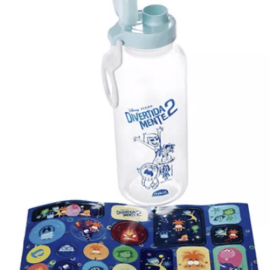 Garrafa Fun Divertidamente em Plástico Plasutil com Adesivos - 600 ml