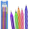 Kit com 5 canetas esferográficas CIS Spiro Ponta Agulha 0,7mm