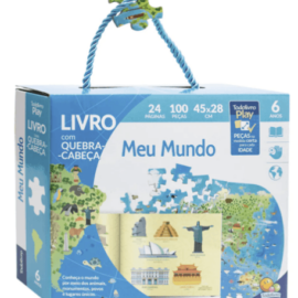 Box Livro com Quebra Cabeça Meu Mundo