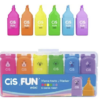 Kit Mini Marca Textos CIS Fun Neon com 6 cores - acompanha estojo para guardar - Imagem 2